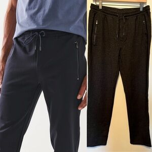 PATRICK ASSARAF Dark Grey Stretch Drawstring Pant Men’s Size M